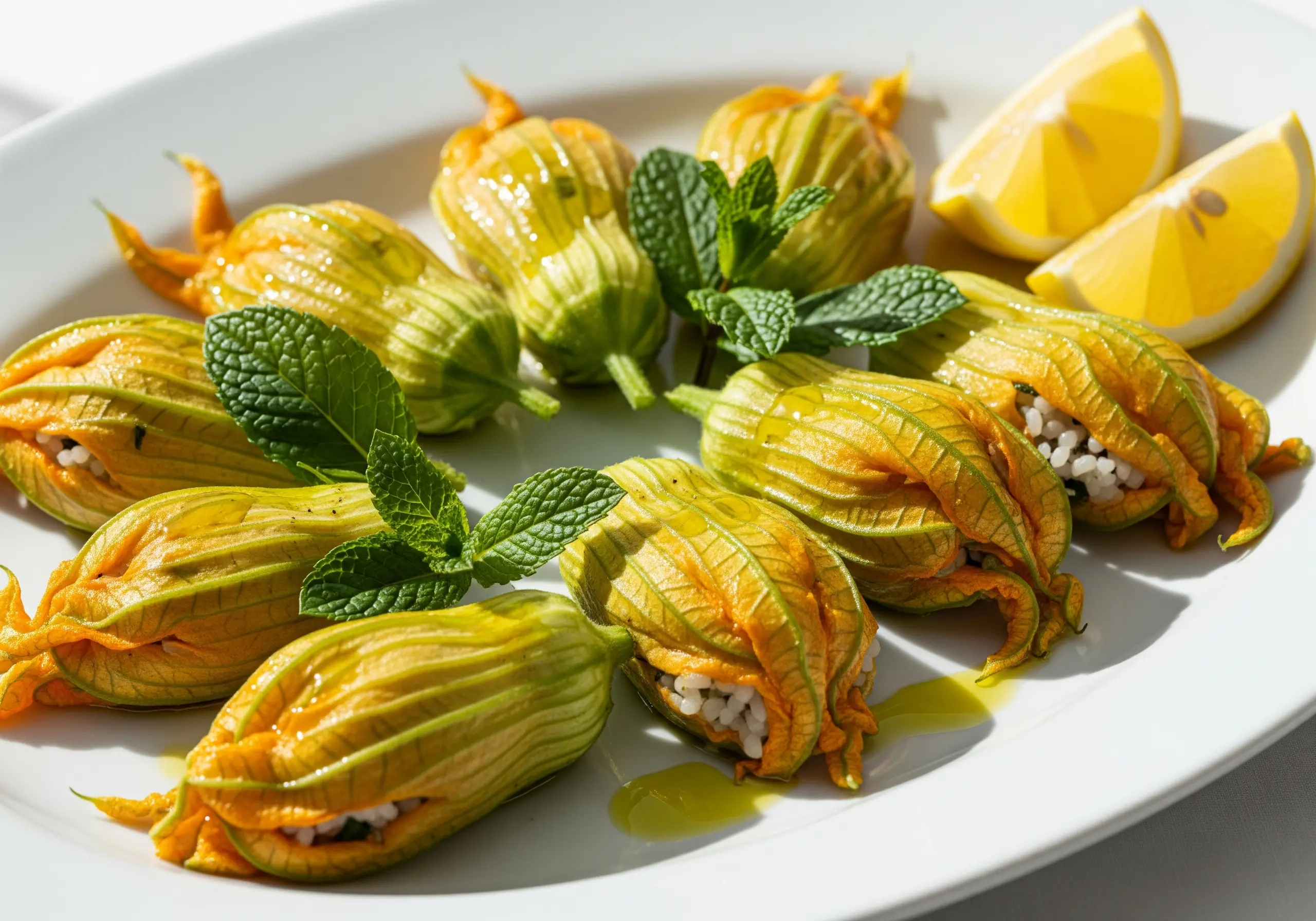 Naneli Kabak Çiçeği Dolması
