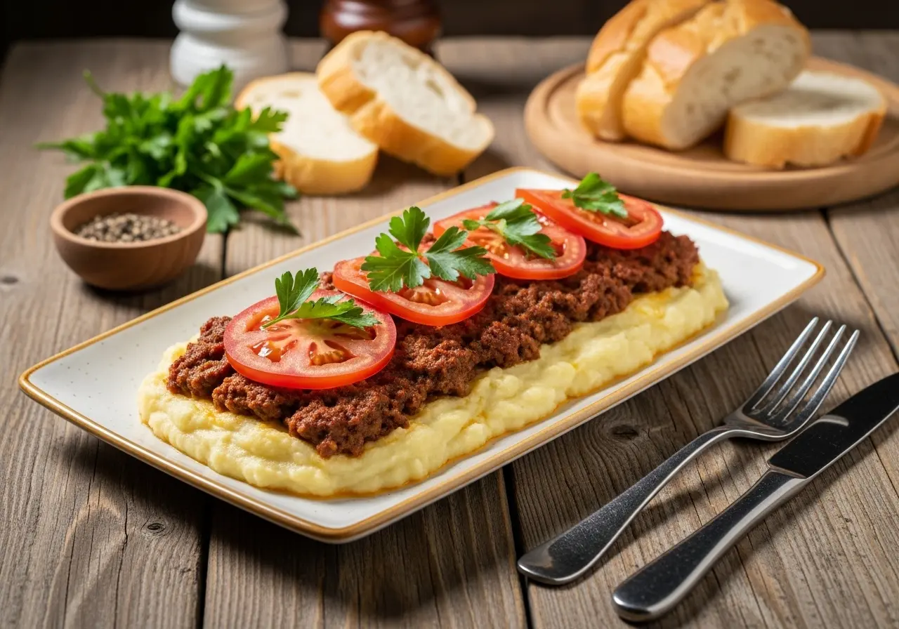 Püreli Tepsi Kebabı