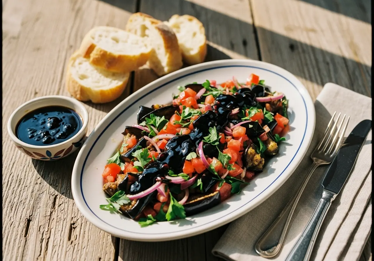 Nar Ekşili Köz Patlıcan Salatası