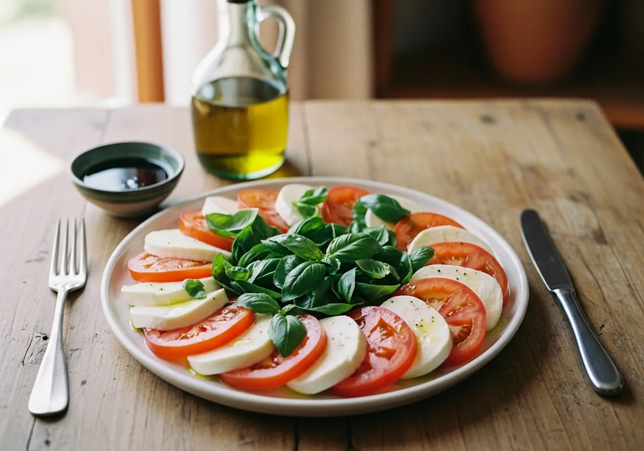 Domates Mozzarella Salatası (Caprese)