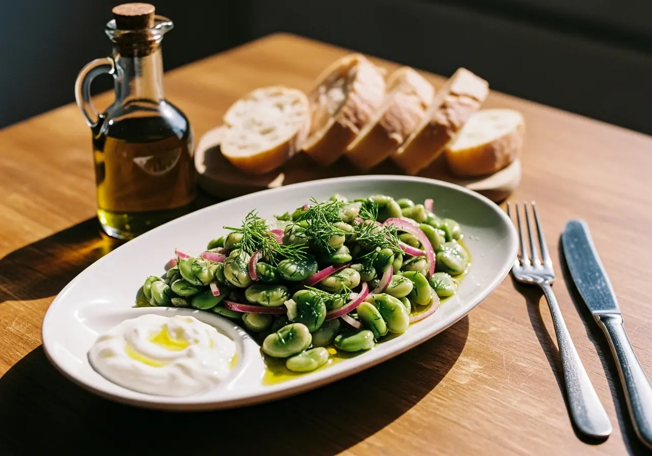 Zeytinyağlı Bakla Salatası