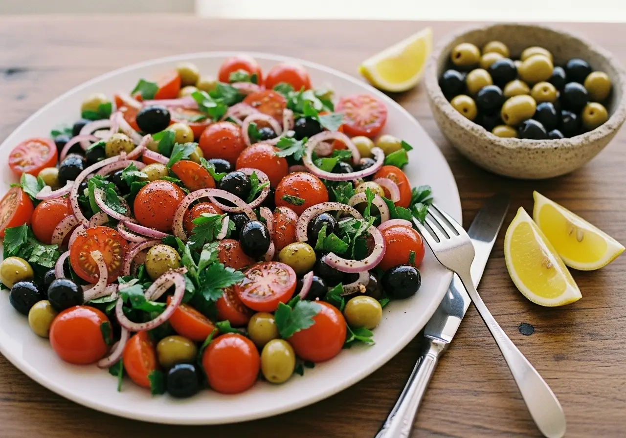 Zeytinli Domatesli Salata