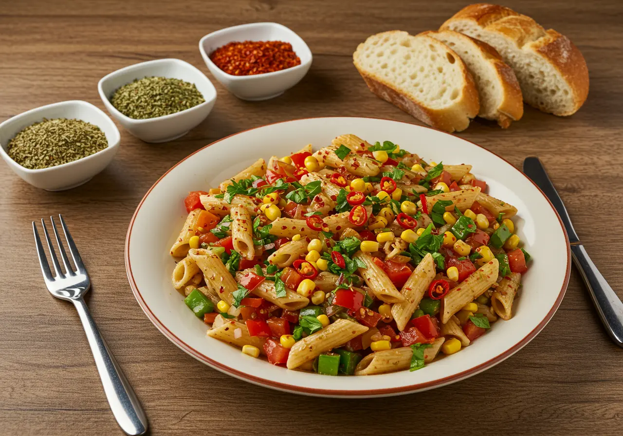 Baharatlı Makarna Salatası