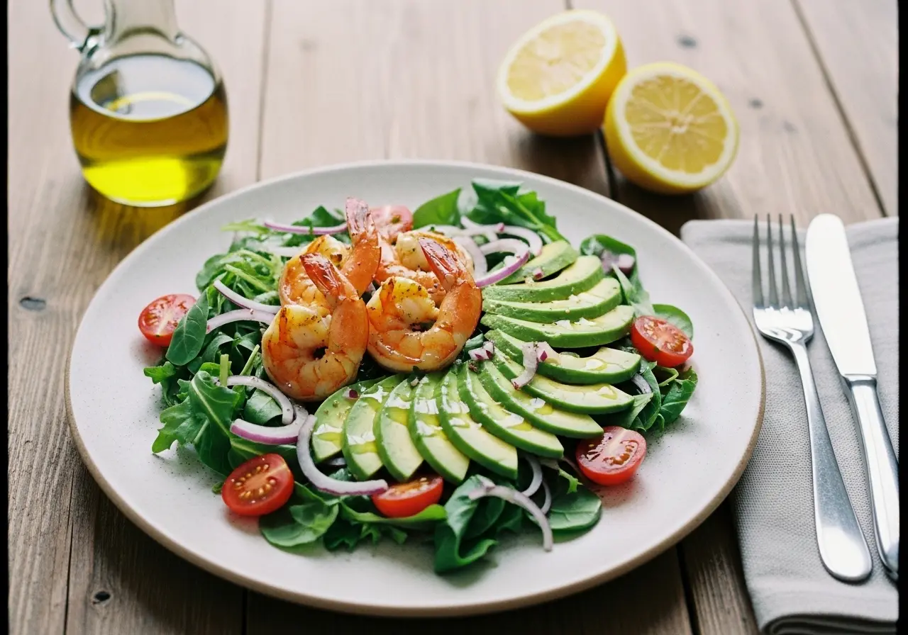 Avokadolu Karides Salatası